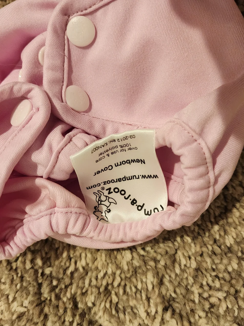 Rump-a-rooz Newborn Pink Cloth Diaper Cover